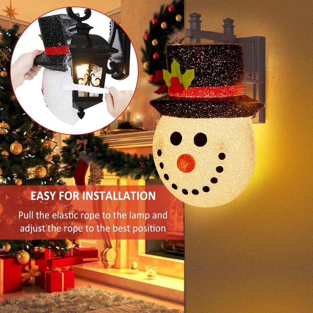 CHRISTMAS SALE-Snowman Porch Light Cover Two pack