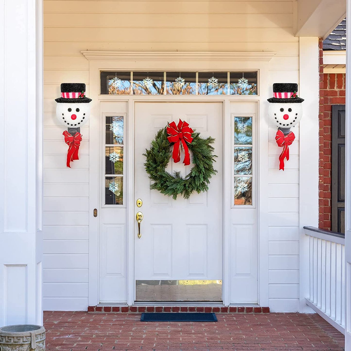 CHRISTMAS SALE-Snowman Porch Light Cover Two pack