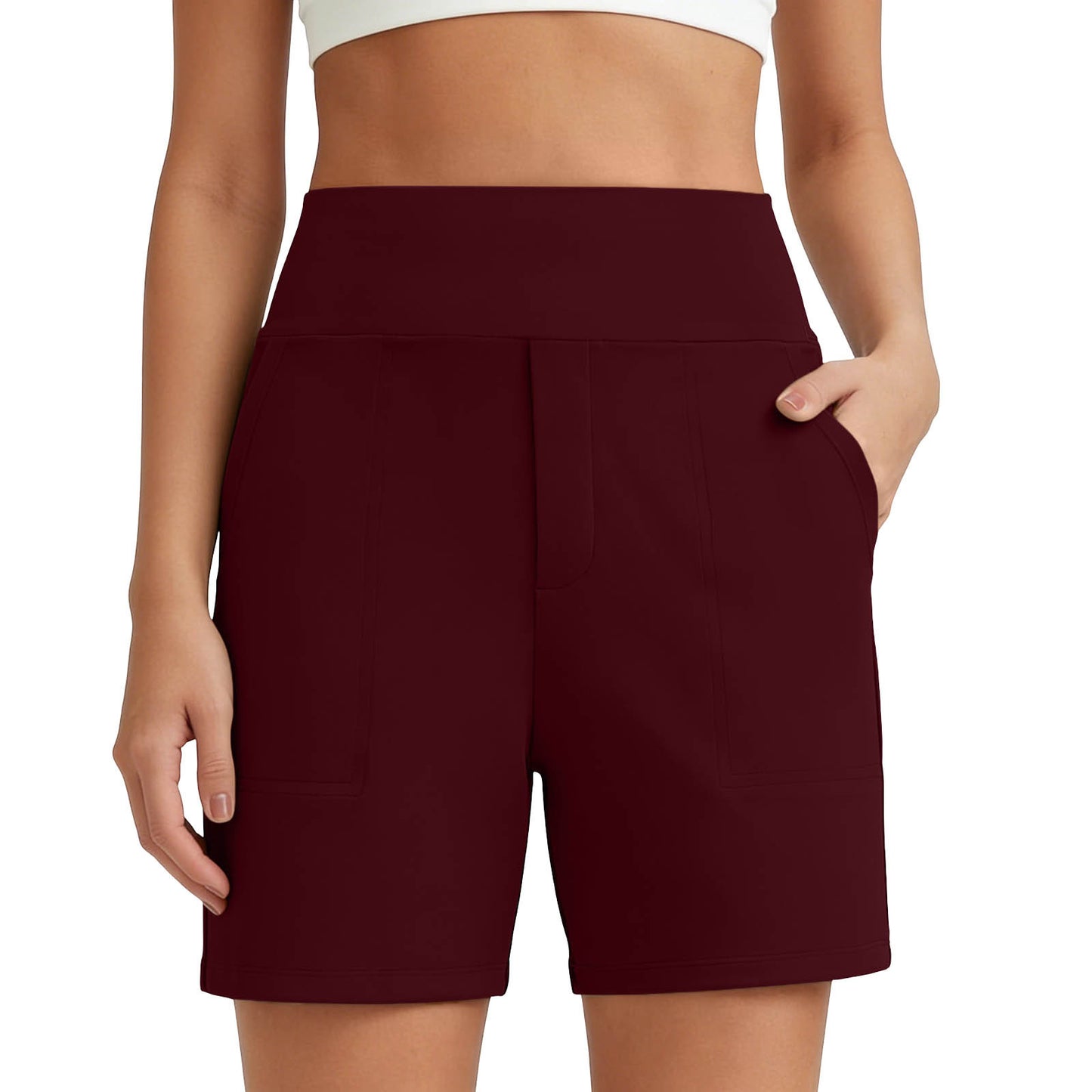 🌞50% OFF🏃♀️Women’s High-Waist Athletic Shorts – Running & Yoga Summer Shorts with Pockets