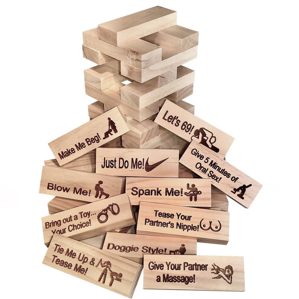 👩❤️💋👨Couple Date Block Tower Jenga Game💕