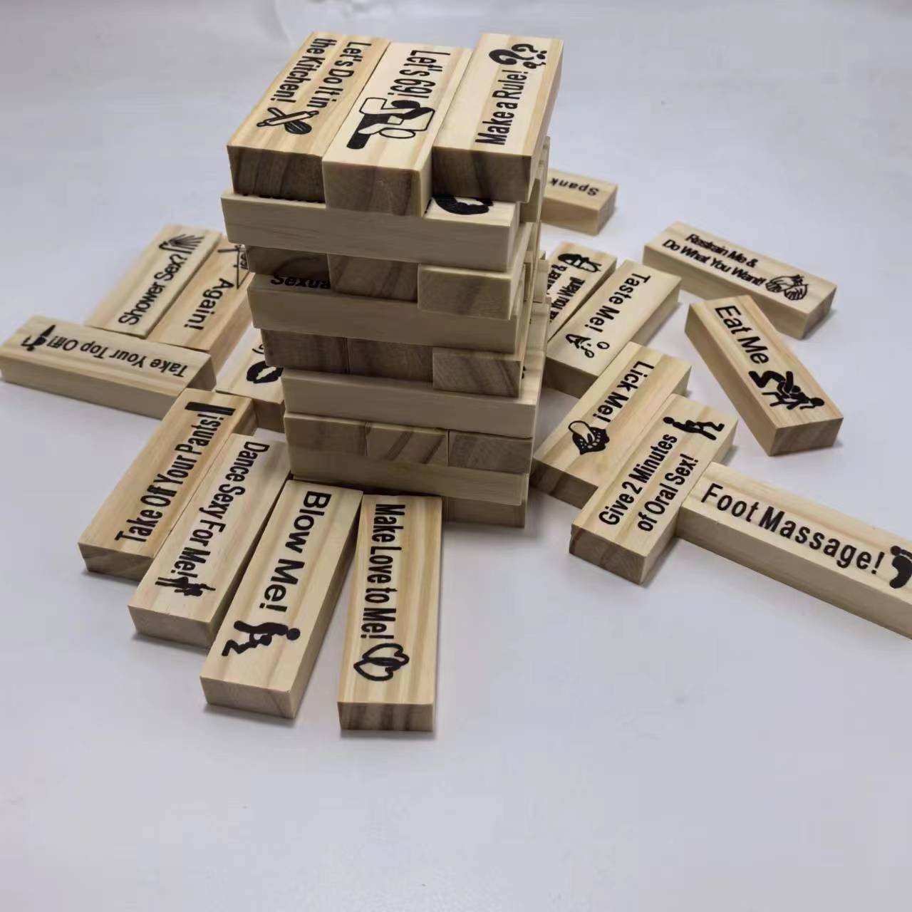 👩❤️💋👨Couple Date Block Tower Jenga Game💕