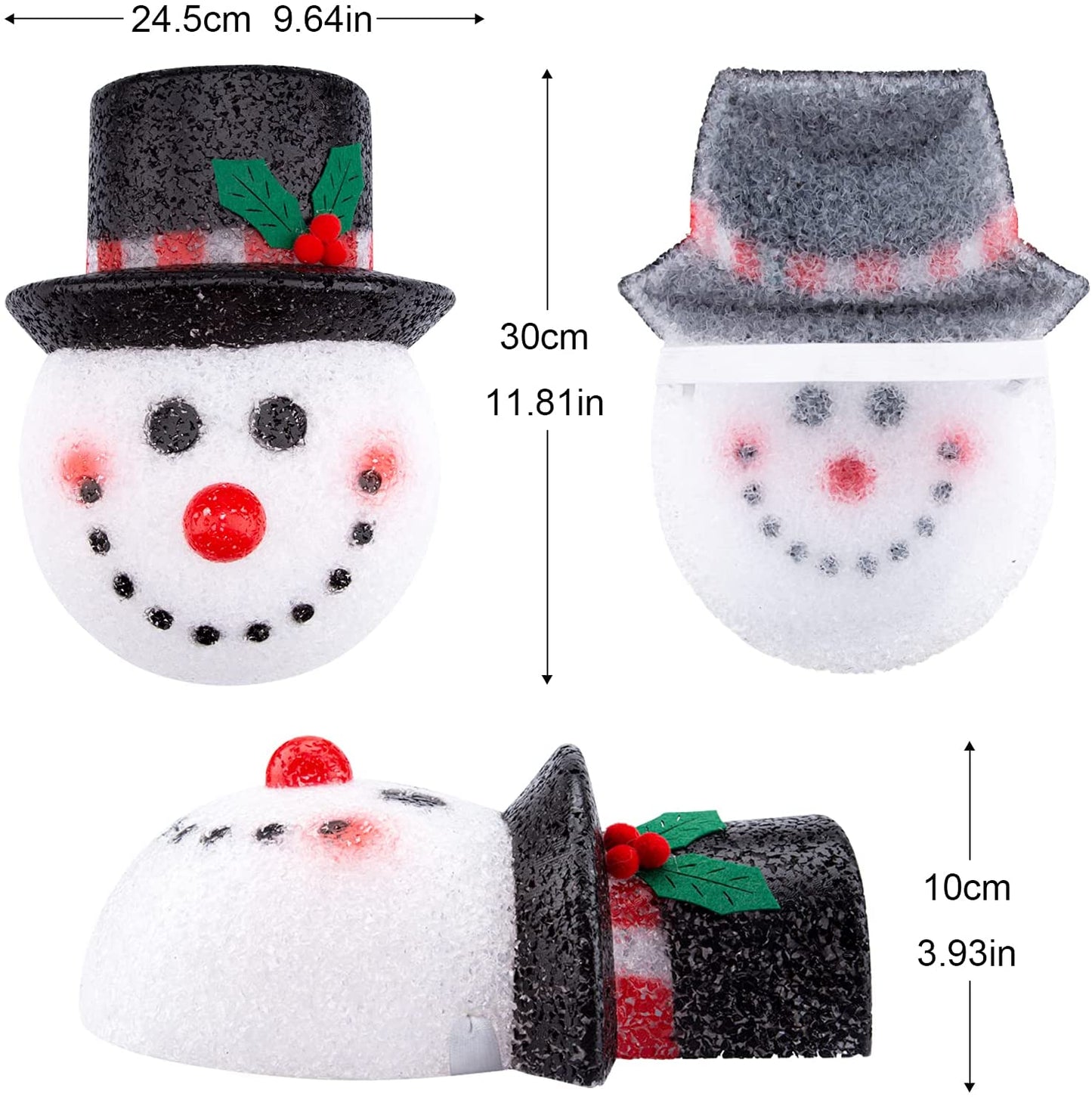 CHRISTMAS SALE-Snowman Porch Light Cover Two pack