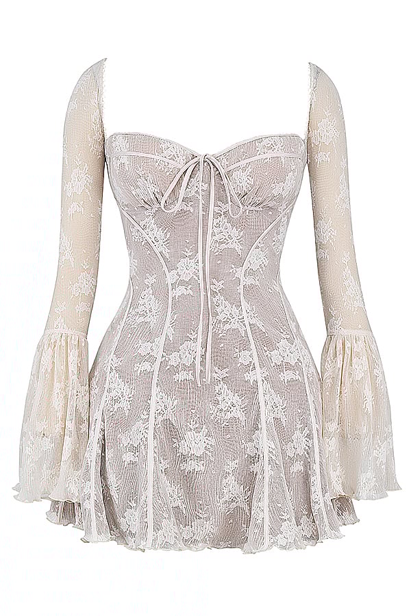 Vintage Cream Lace Tunic Dress