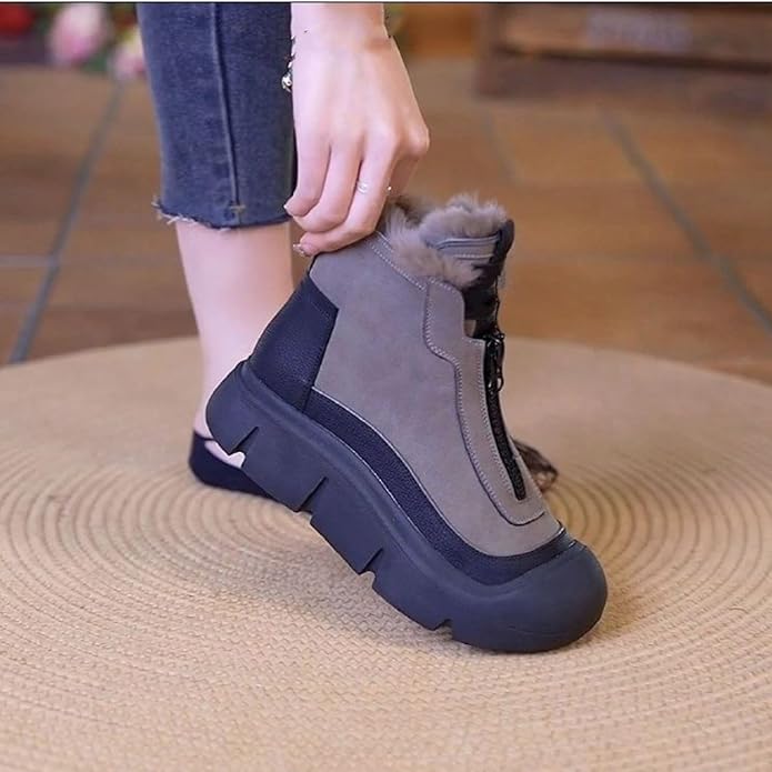 Women's Waterproof Warm Snow Boots With Zipper
