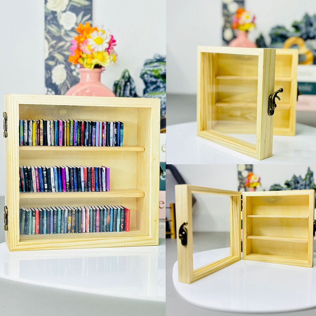 Personalised 'Freedom from Anxiety' Miniature Bookshelf – with mini books