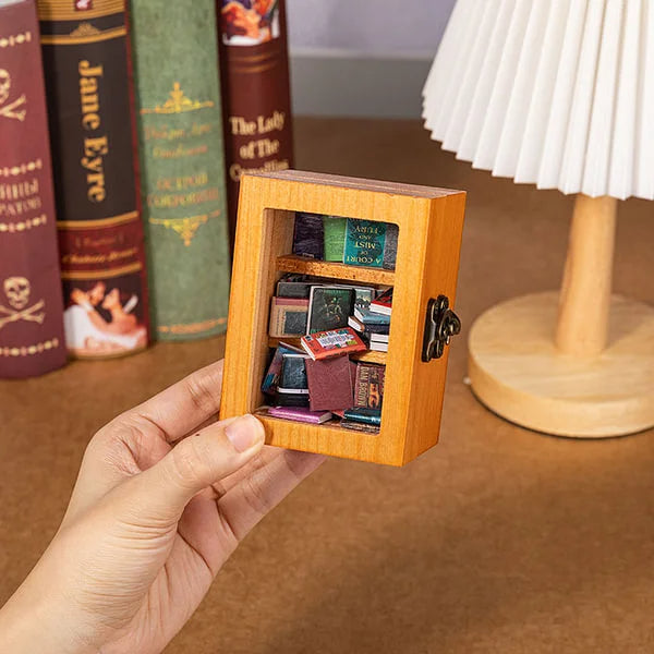 Personalised 'Freedom from Anxiety' Miniature Bookshelf – with mini books