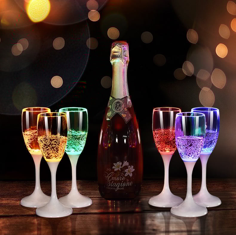 LED Light Up Cups Wine Champagne Glass