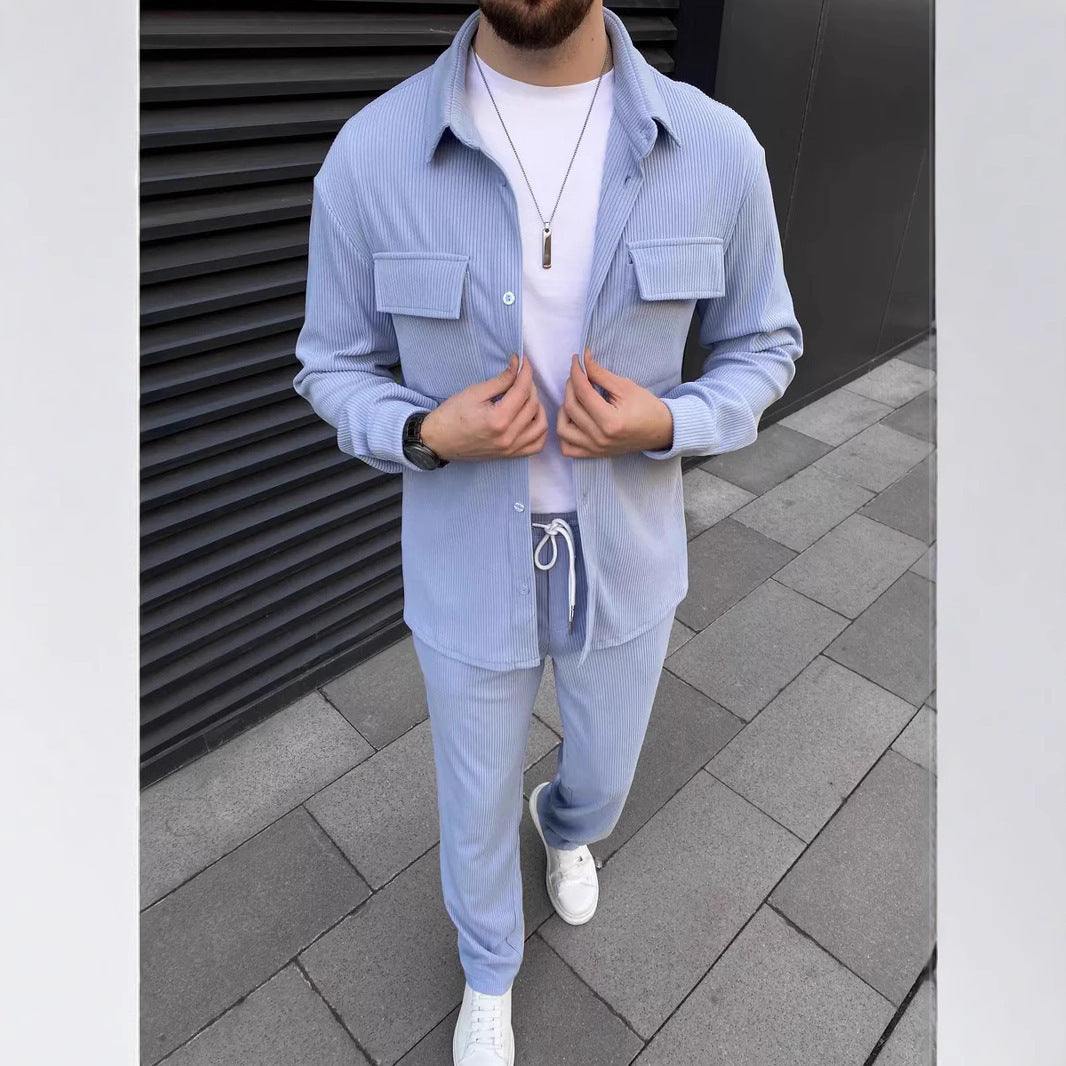 🔥Men’s Minimalist Jacket & Pants 2-Piece Set