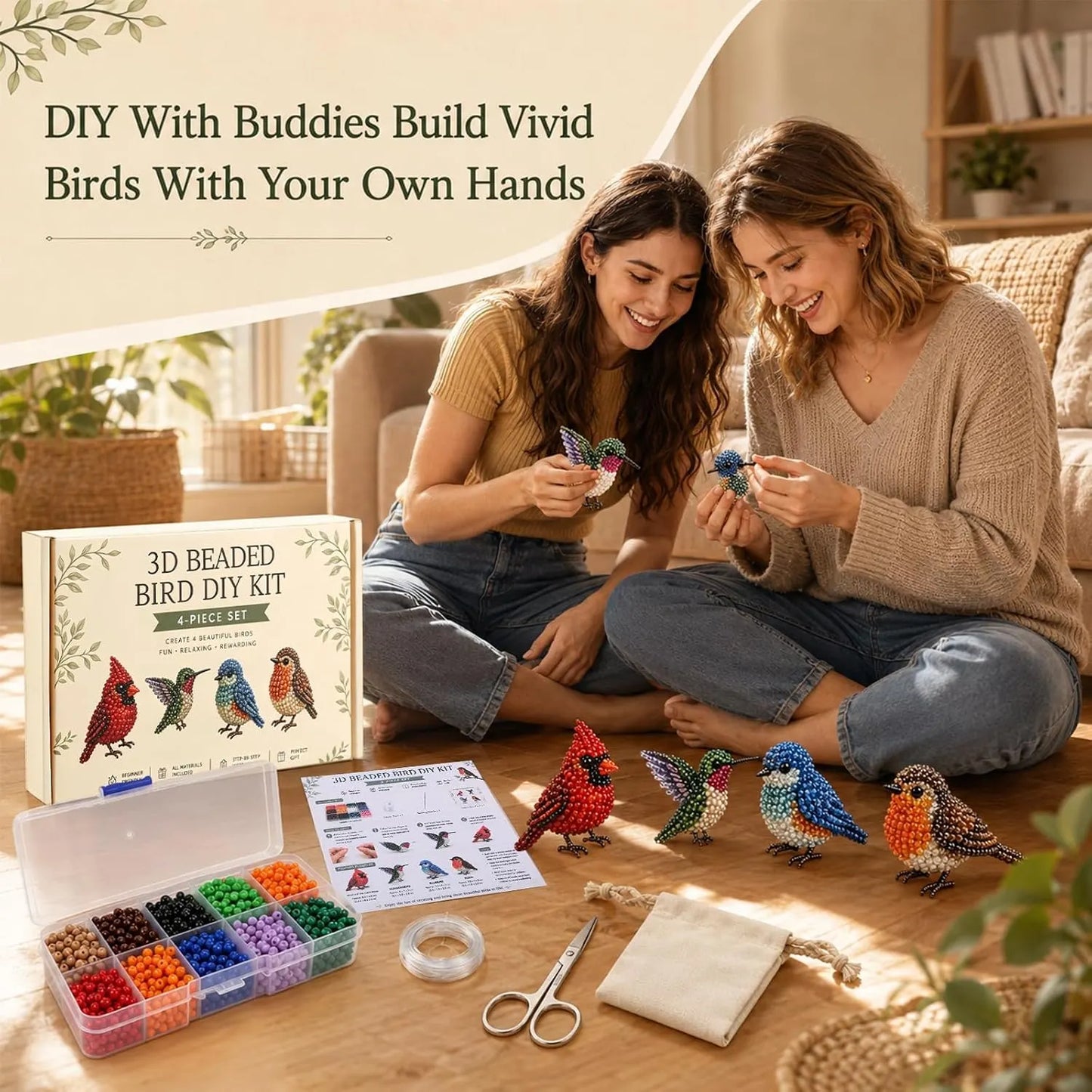 š¦Most Popularš§µMini 3D Beaded Animal Craft Kit