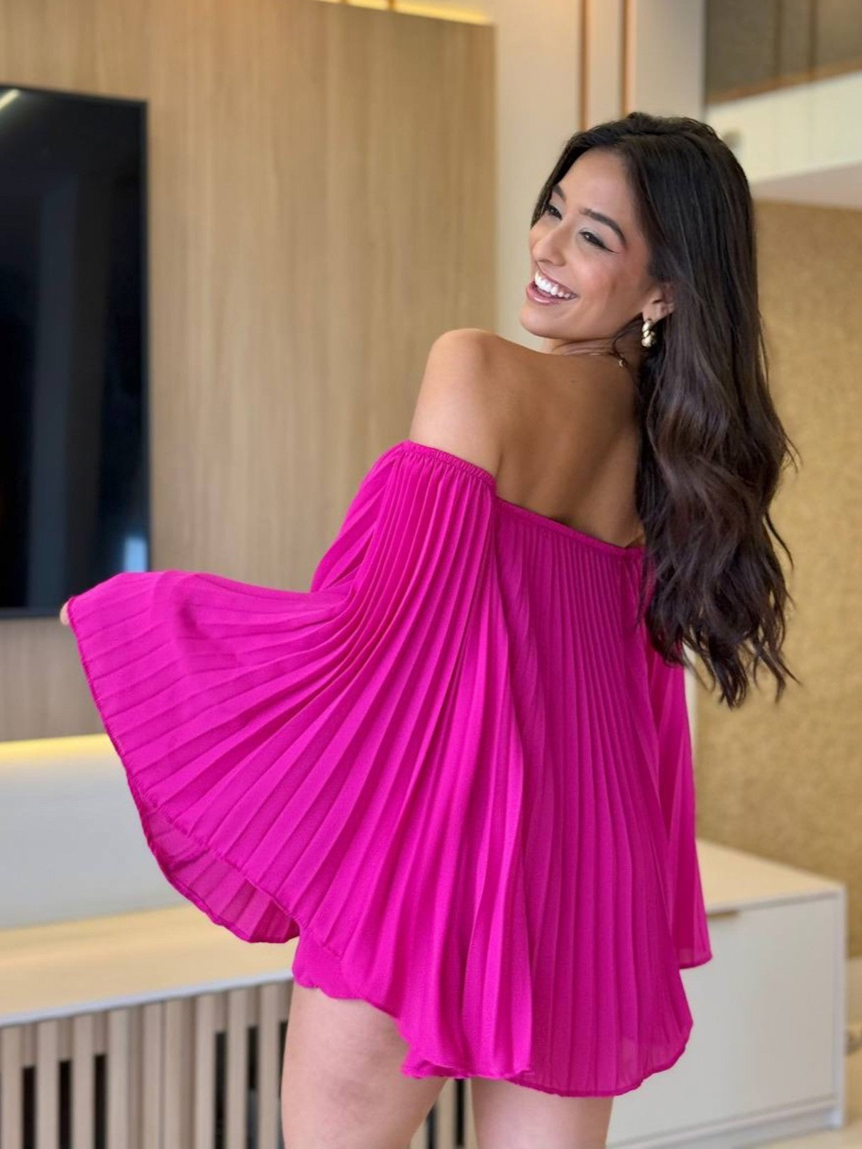 ✨Pleated Bandeau Shorts Set