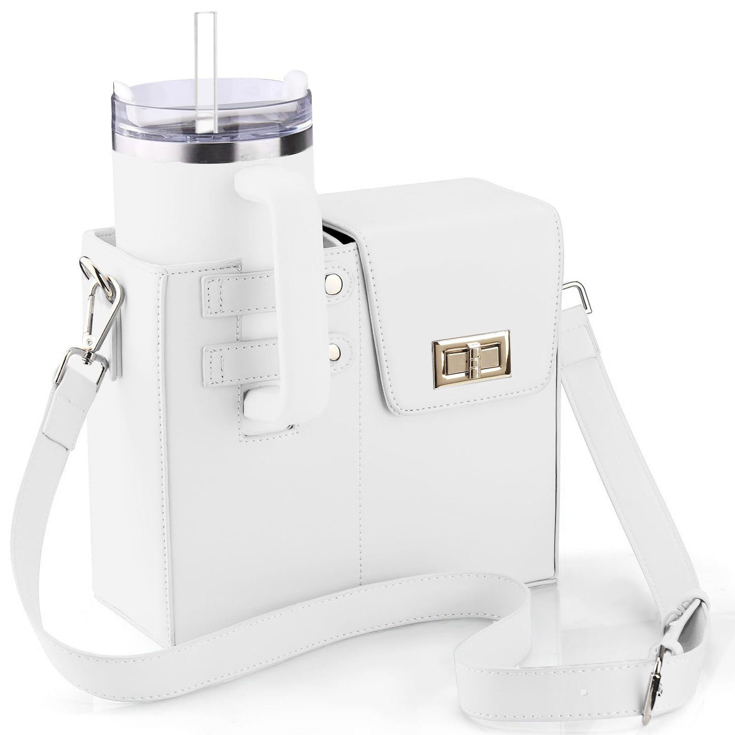 Crossbody Bag with Sports Water Bottle Holder For Women