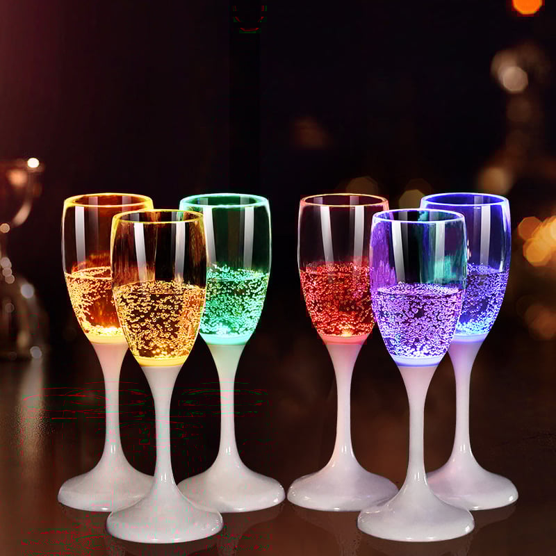LED Light Up Cups Wine Champagne Glass