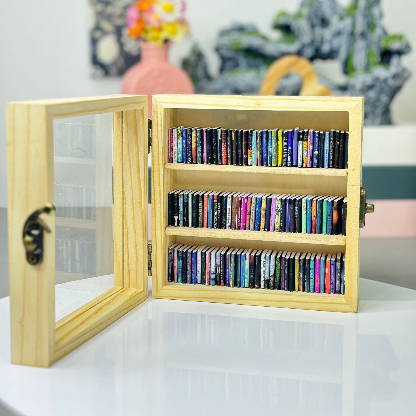 Personalised 'Freedom from Anxiety' Miniature Bookshelf – with mini books