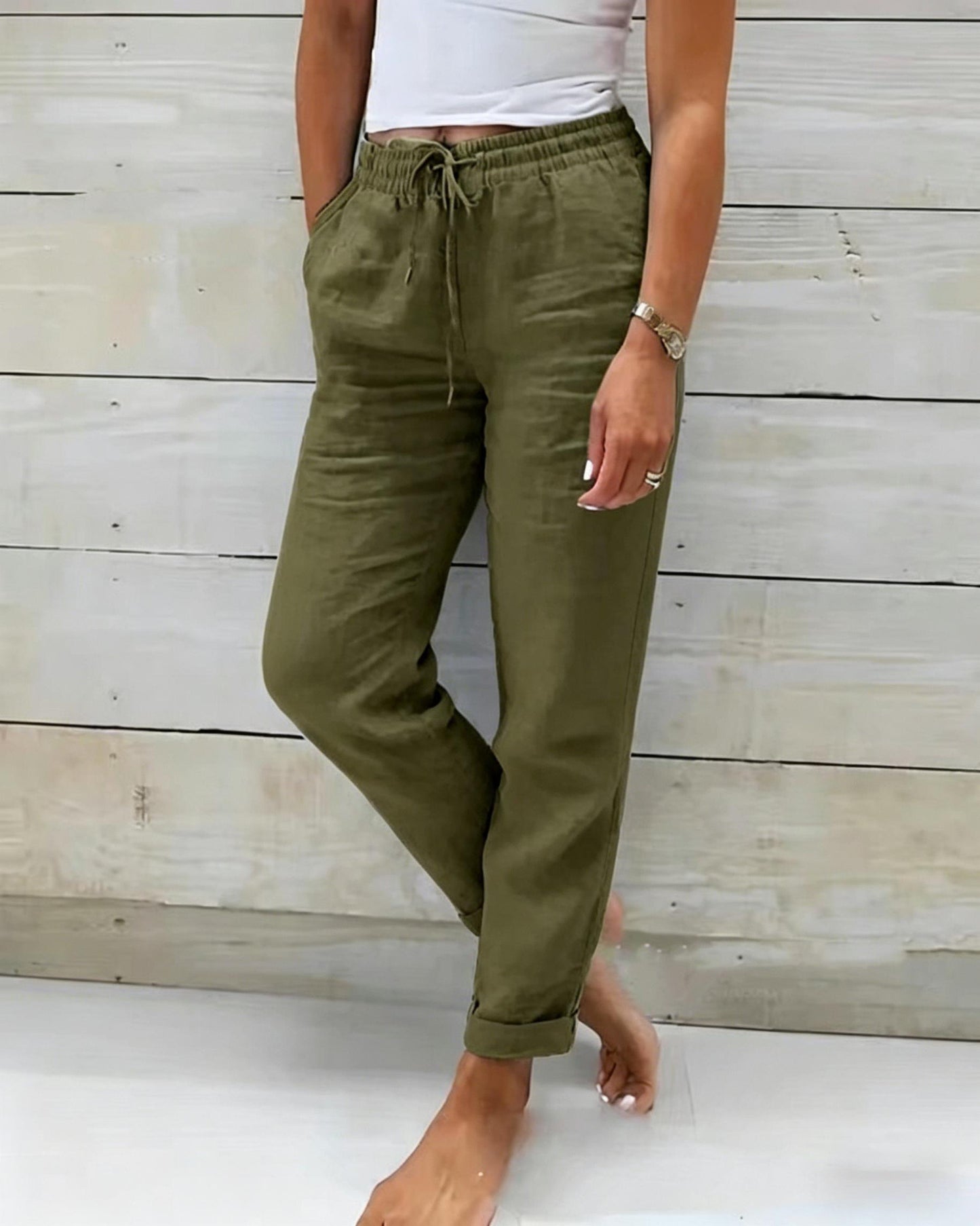π Limited-Time Best Seller πΈ Women's Elastic-Waist Cotton-Linen Casual Pants
