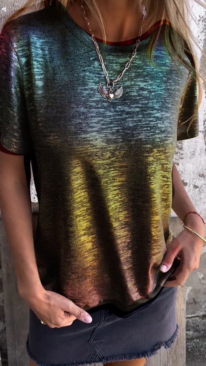 Gold Foil Short-sleeved T-shirt (Buy 2 Free Shipping)