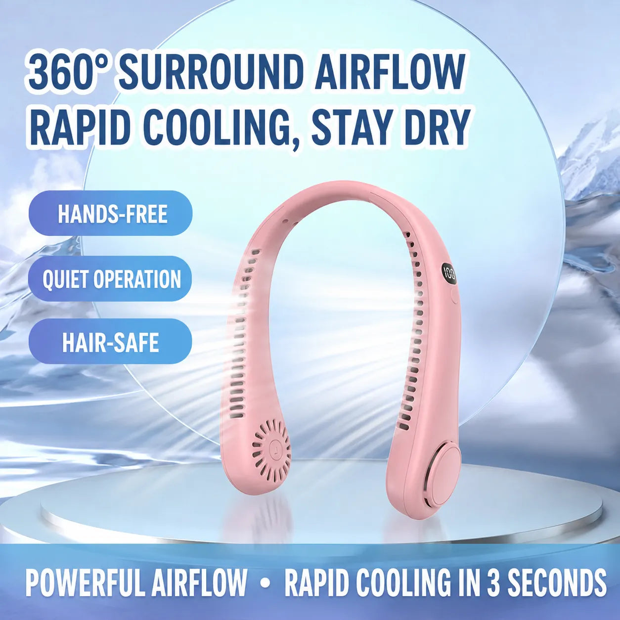 ❄️Portable Neck Fan – Wearable Personal Fan