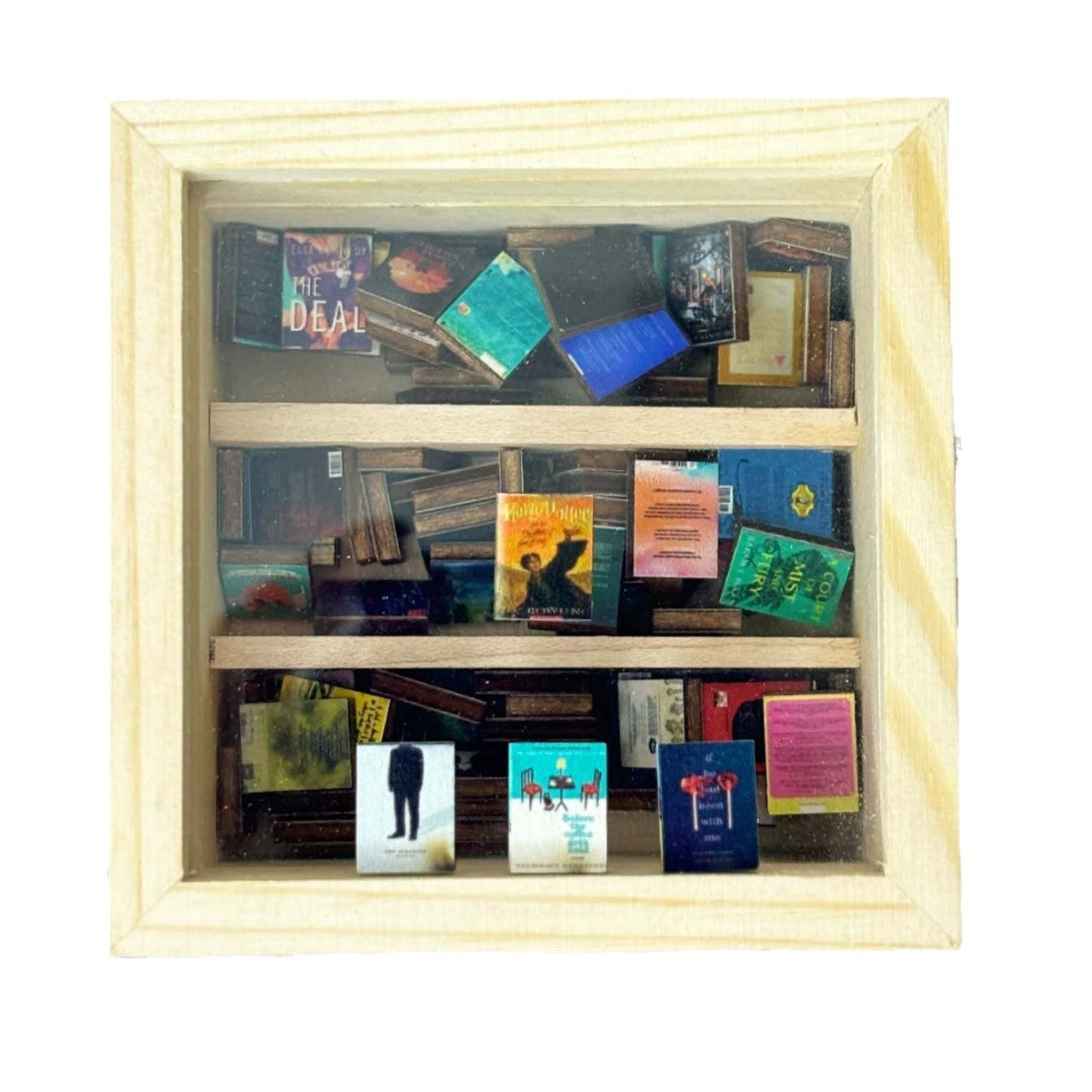 Personalised 'Freedom from Anxiety' Miniature Bookshelf – with mini books