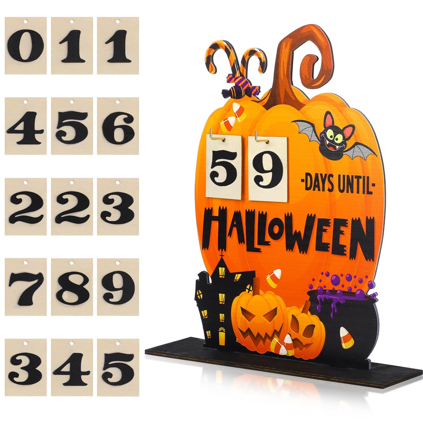 Wooden Halloween Advent Pumpkin Calendar
