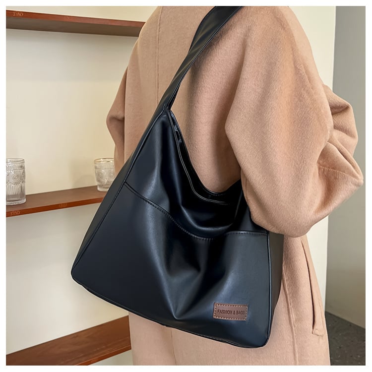 Simple PU Leather Tote Bag