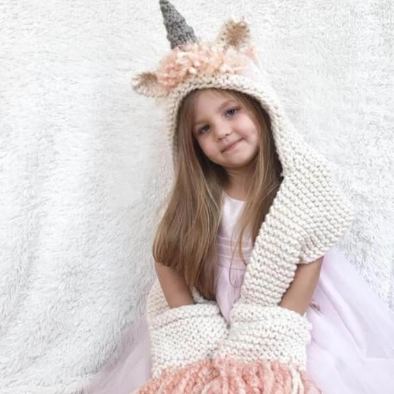 Lovely Kids Unicorn Hat Scarf