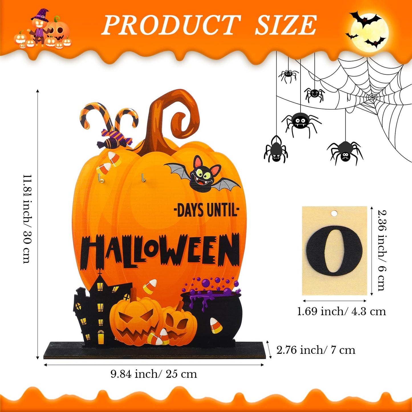 Wooden Halloween Advent Pumpkin Calendar