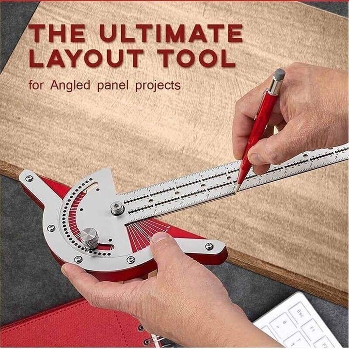 Ultra Precision Marking Ruler Square T Type Woodworking Scriber Measuring Tool