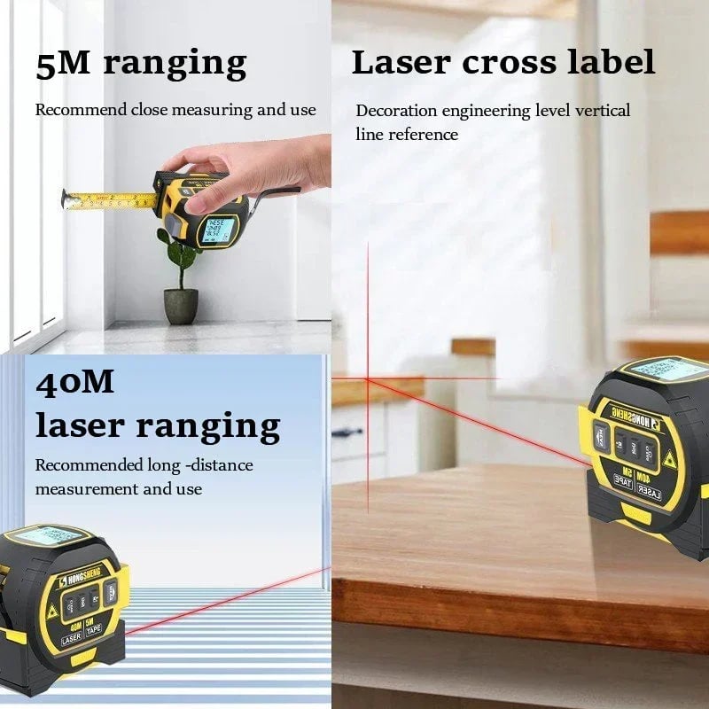 Made in Germany-Measurin Sight 3-In-1 Infrared Laser Tape Measuring