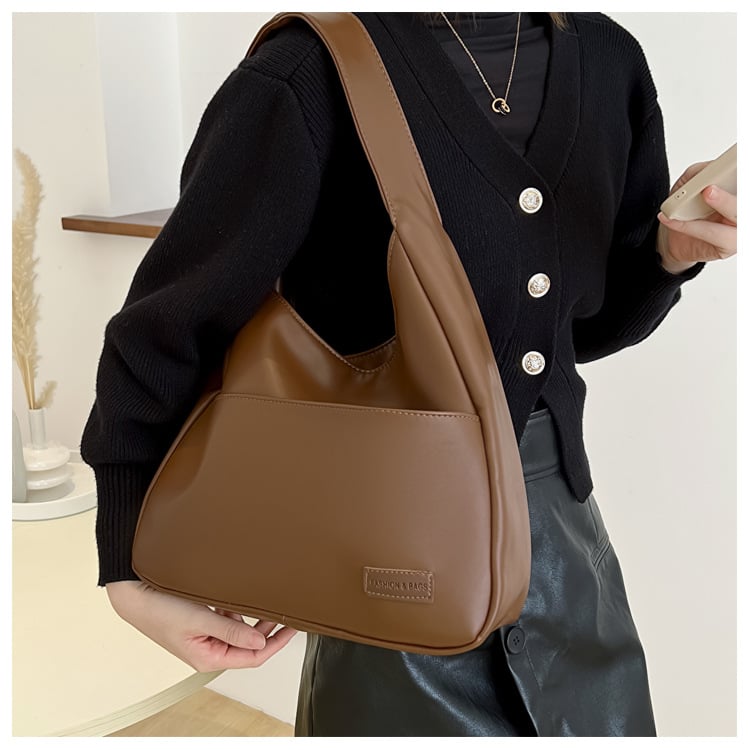 Simple PU Leather Tote Bag