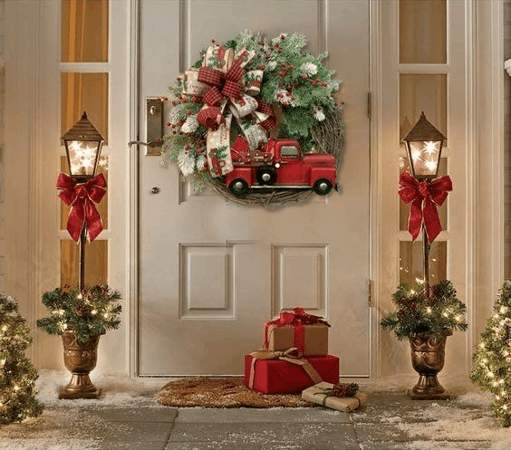 Red Truck Christmas Wreath