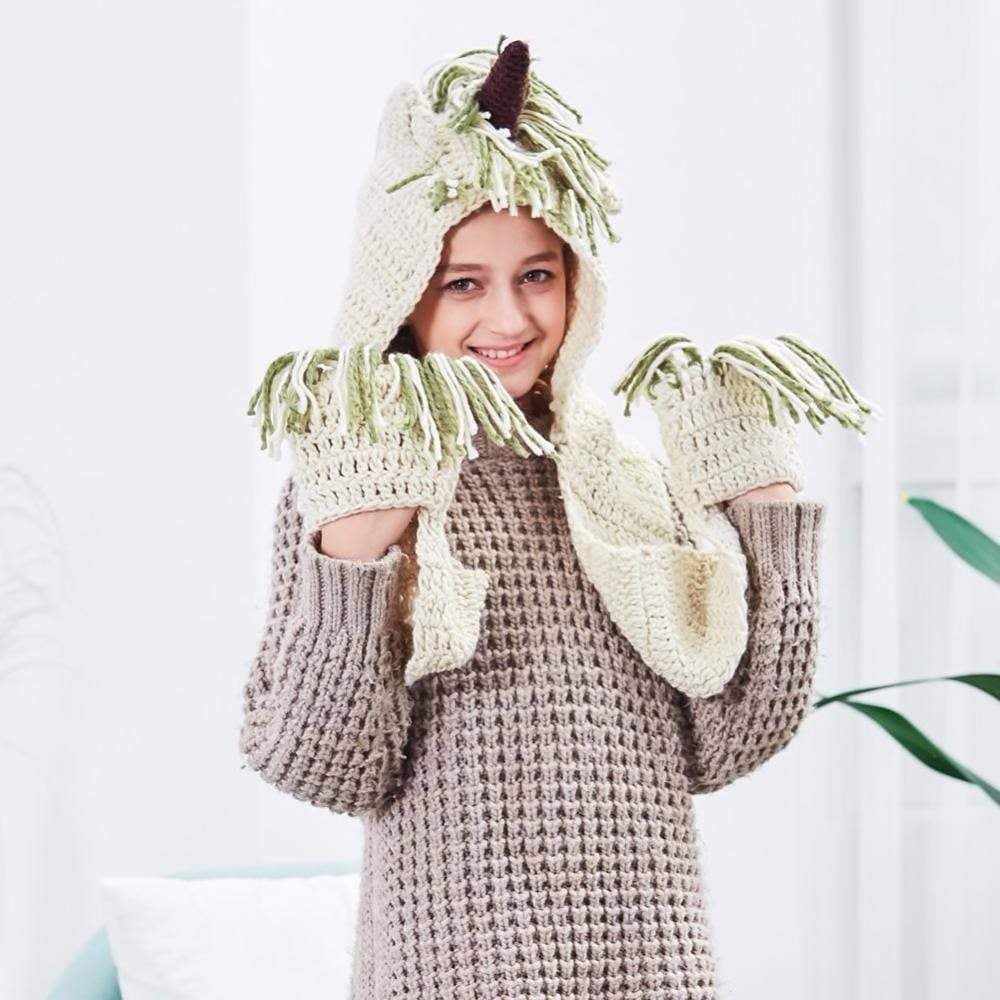 Lovely Kids Unicorn Hat Scarf