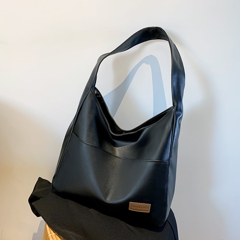 Simple PU Leather Tote Bag