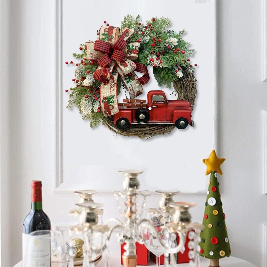 Red Truck Christmas Wreath