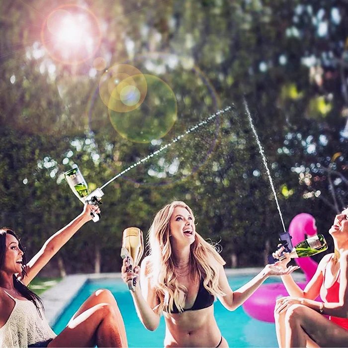 Bar party beer champagne launch prop gun