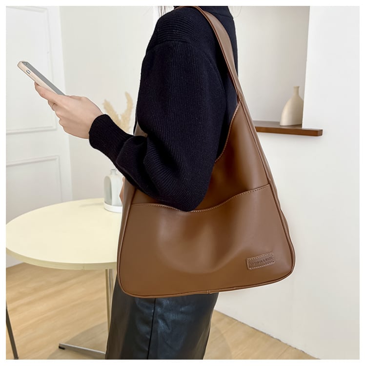 Simple PU Leather Tote Bag