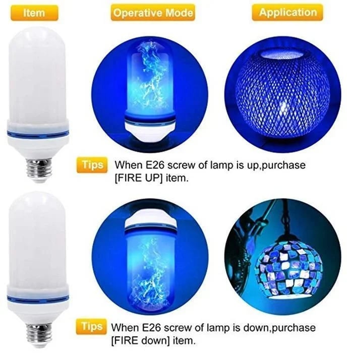 Special price $8.5 - LED Flame Effect Bulb-With Gravity Sensing Effect