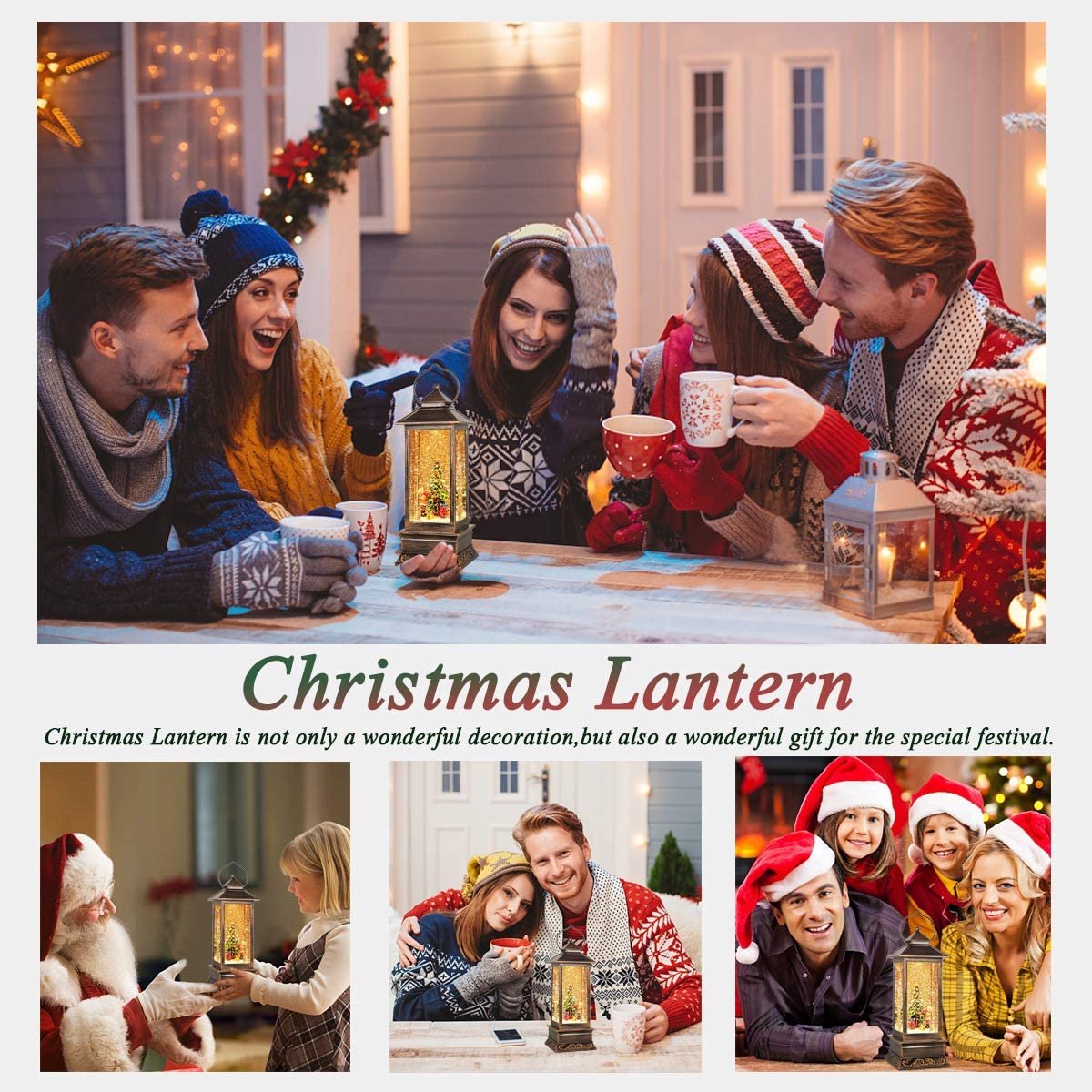 Early Christmas Sale-Snow Globe Christmas Lantern Decorations