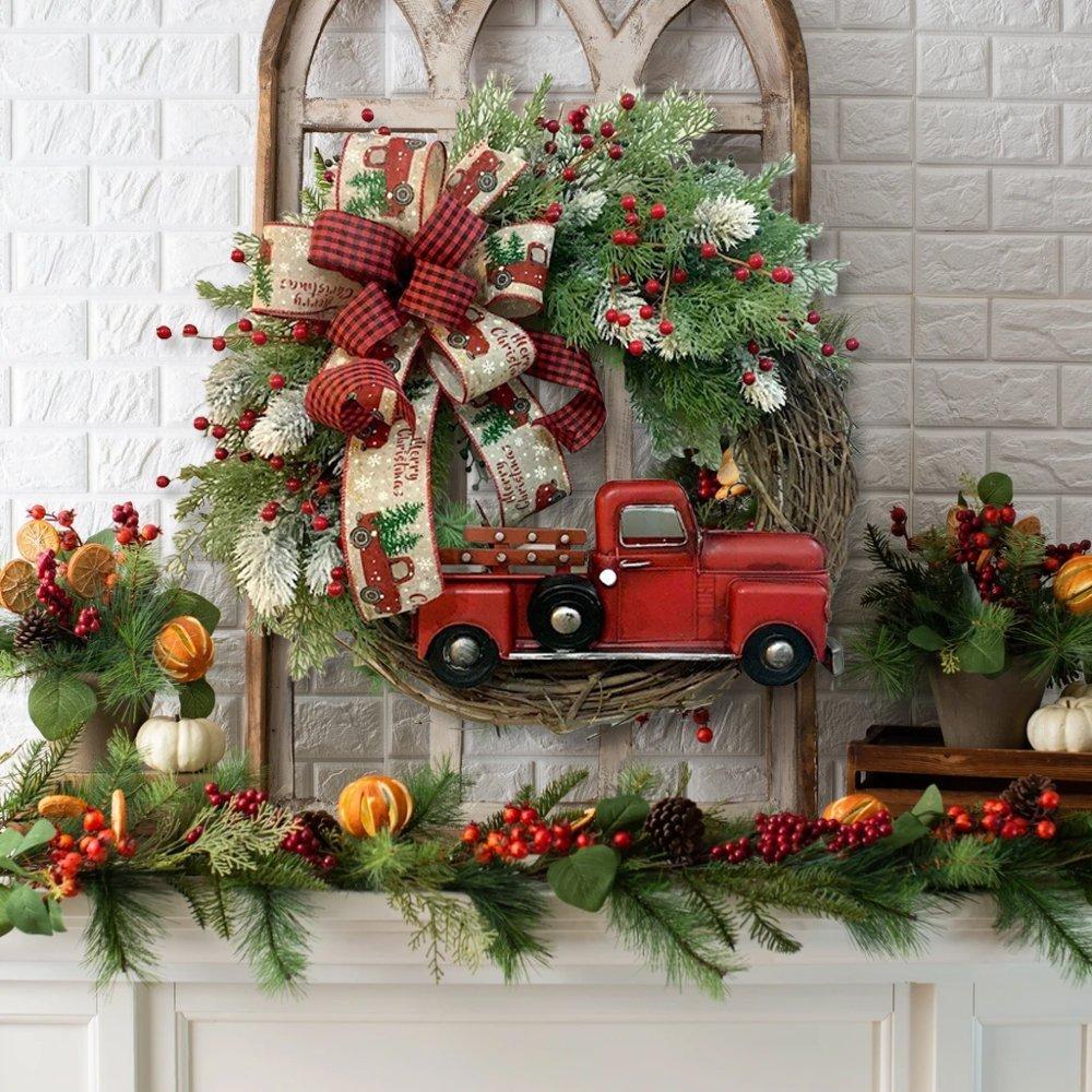 Red Truck Christmas Wreath