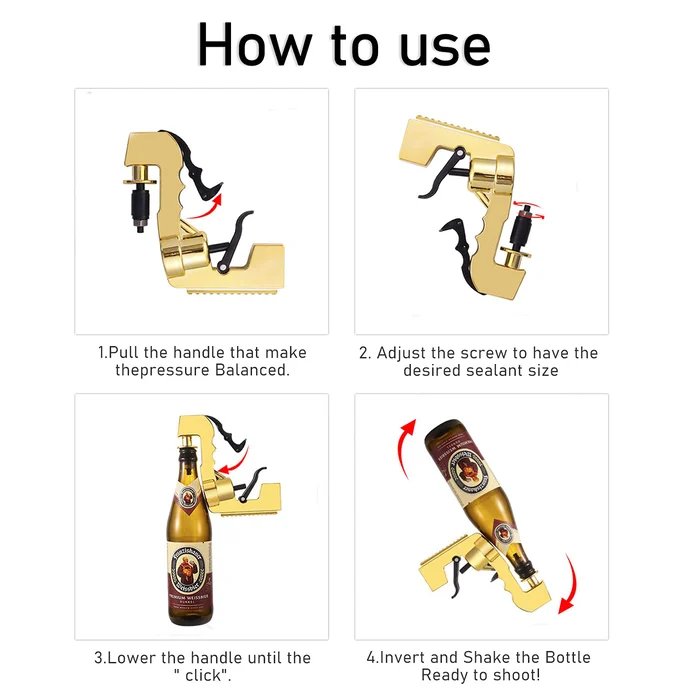 Bar party beer champagne launch prop gun