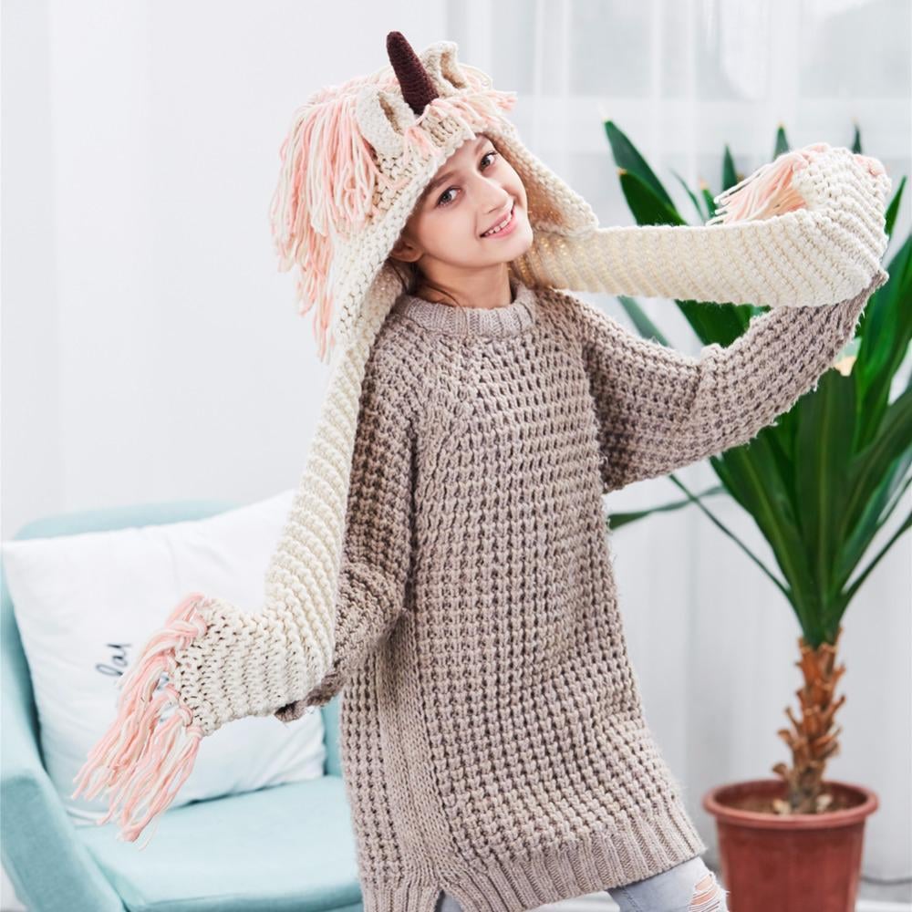 Lovely Kids Unicorn Hat Scarf