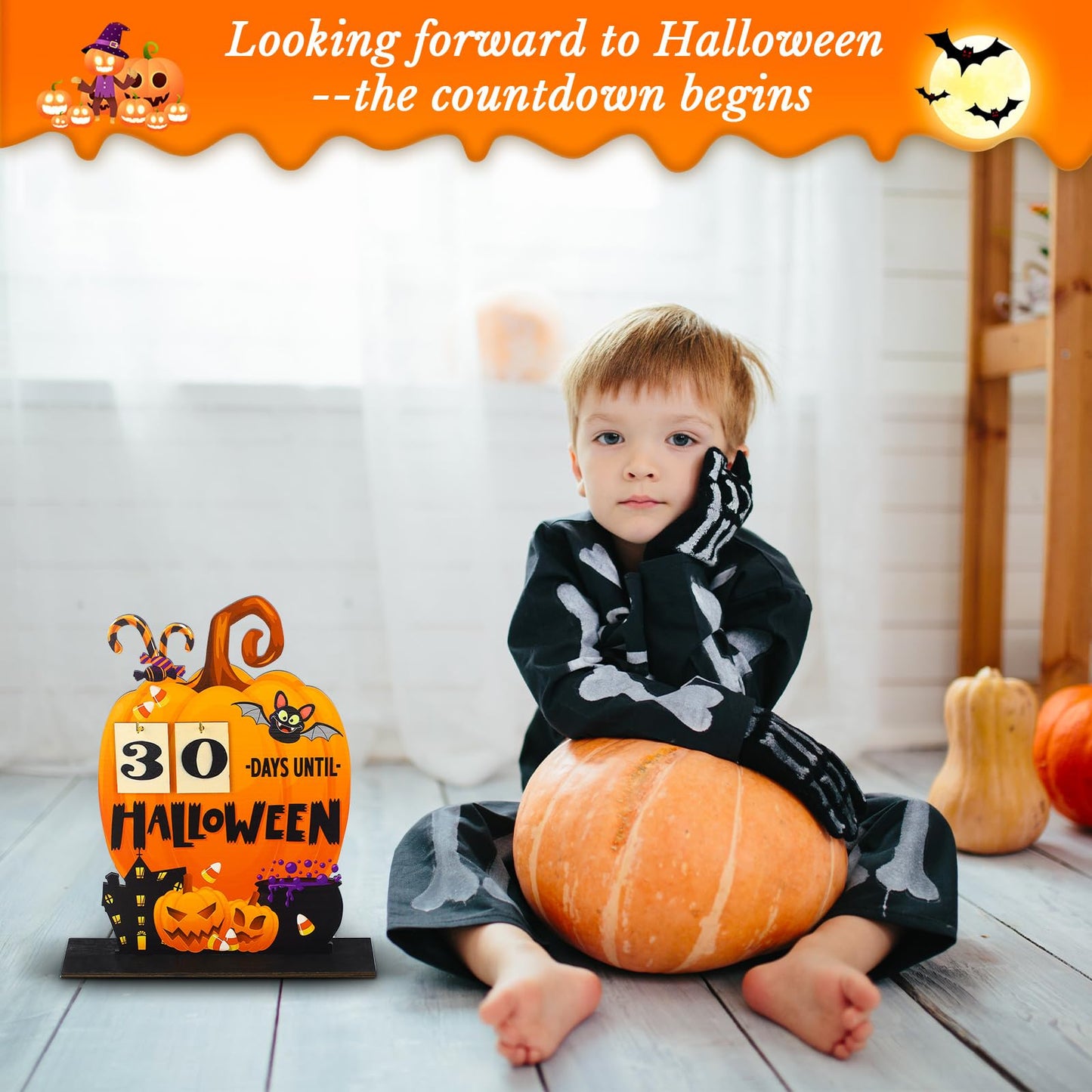 Wooden Halloween Advent Pumpkin Calendar