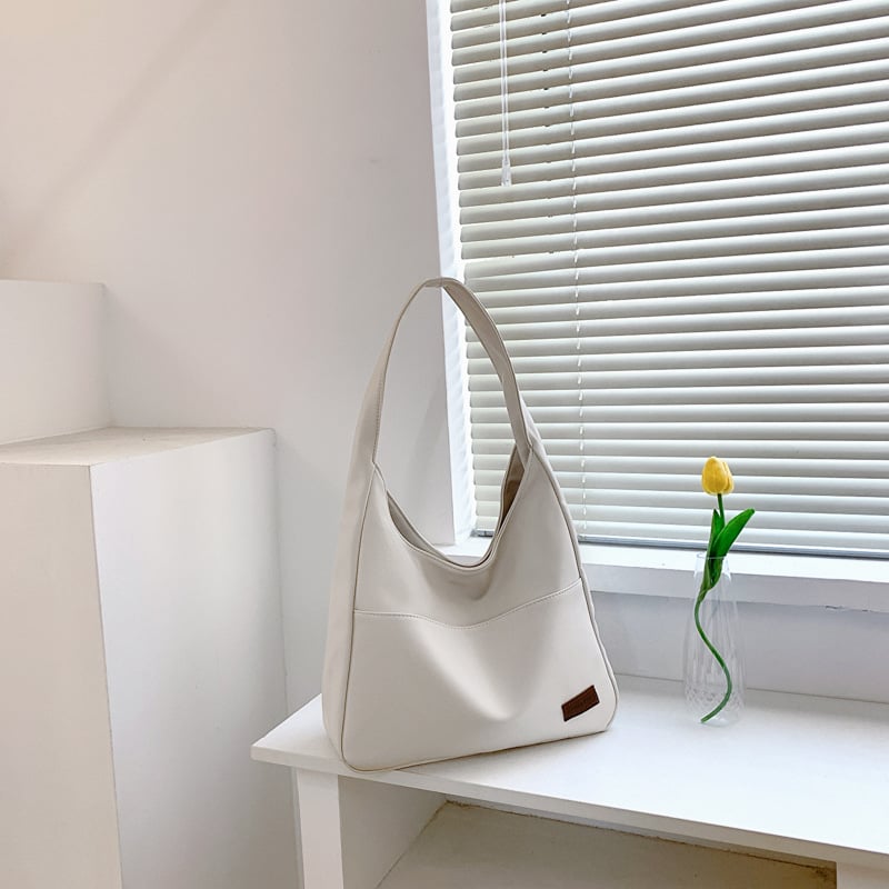Simple PU Leather Tote Bag