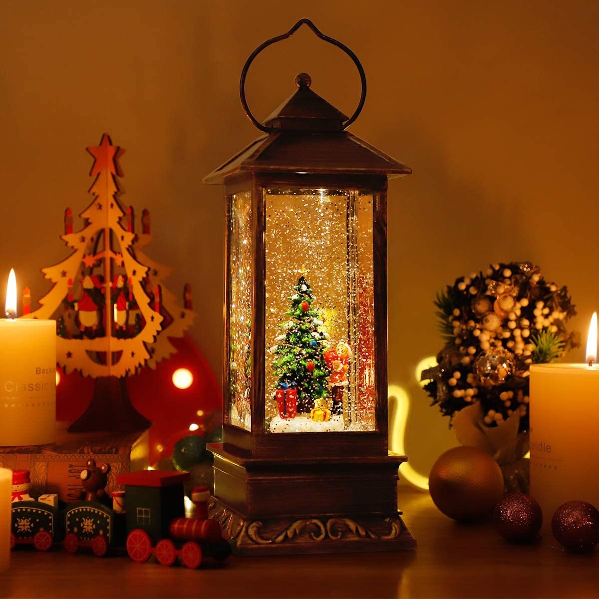 Early Christmas Sale-Snow Globe Christmas Lantern Decorations