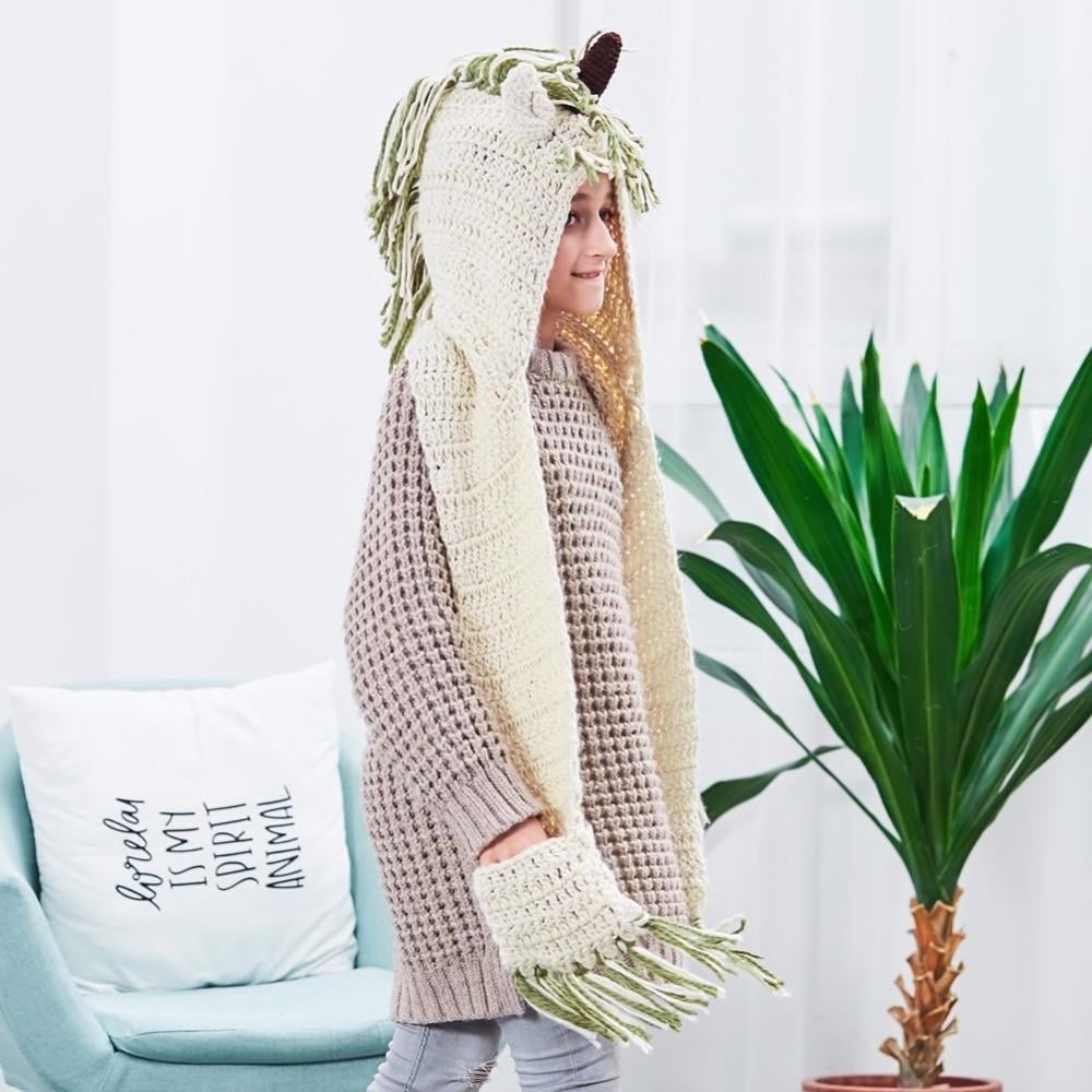 Lovely Kids Unicorn Hat Scarf