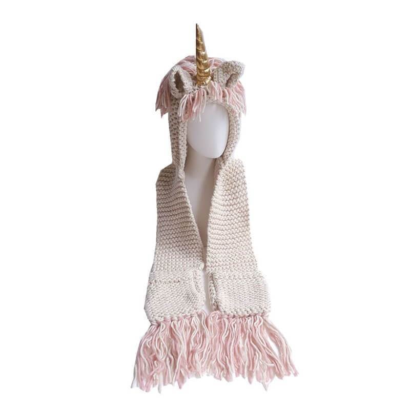 Lovely Kids Unicorn Hat Scarf
