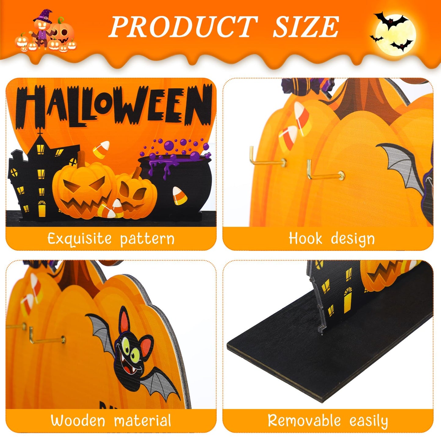 Wooden Halloween Advent Pumpkin Calendar