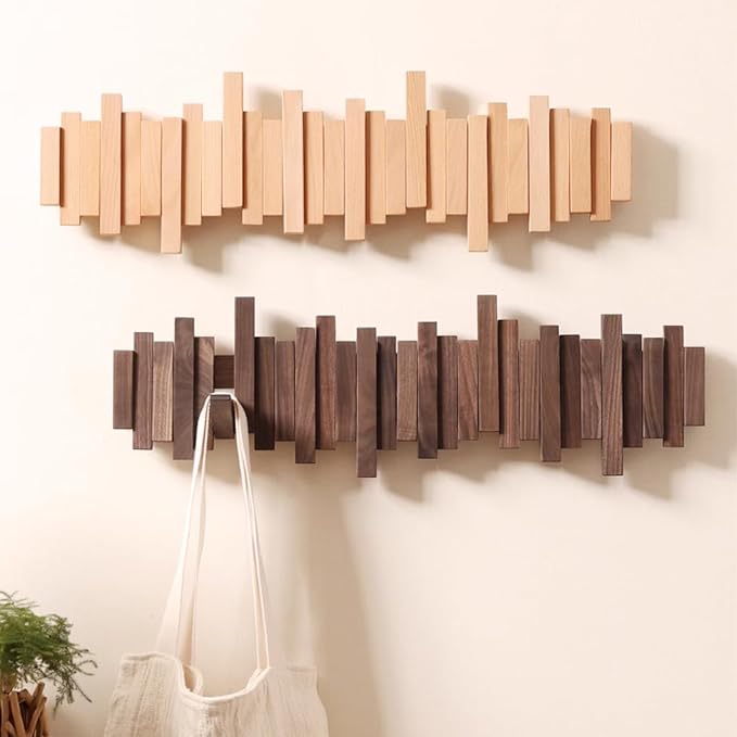 🎹Wall-Mounted Wooden Coat Rack 🎹Piano Key Style Design