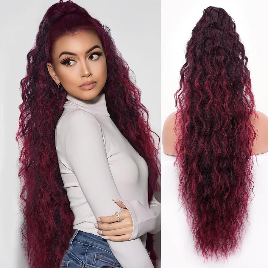 Women's Ponytail Long Curly Hair Bundle