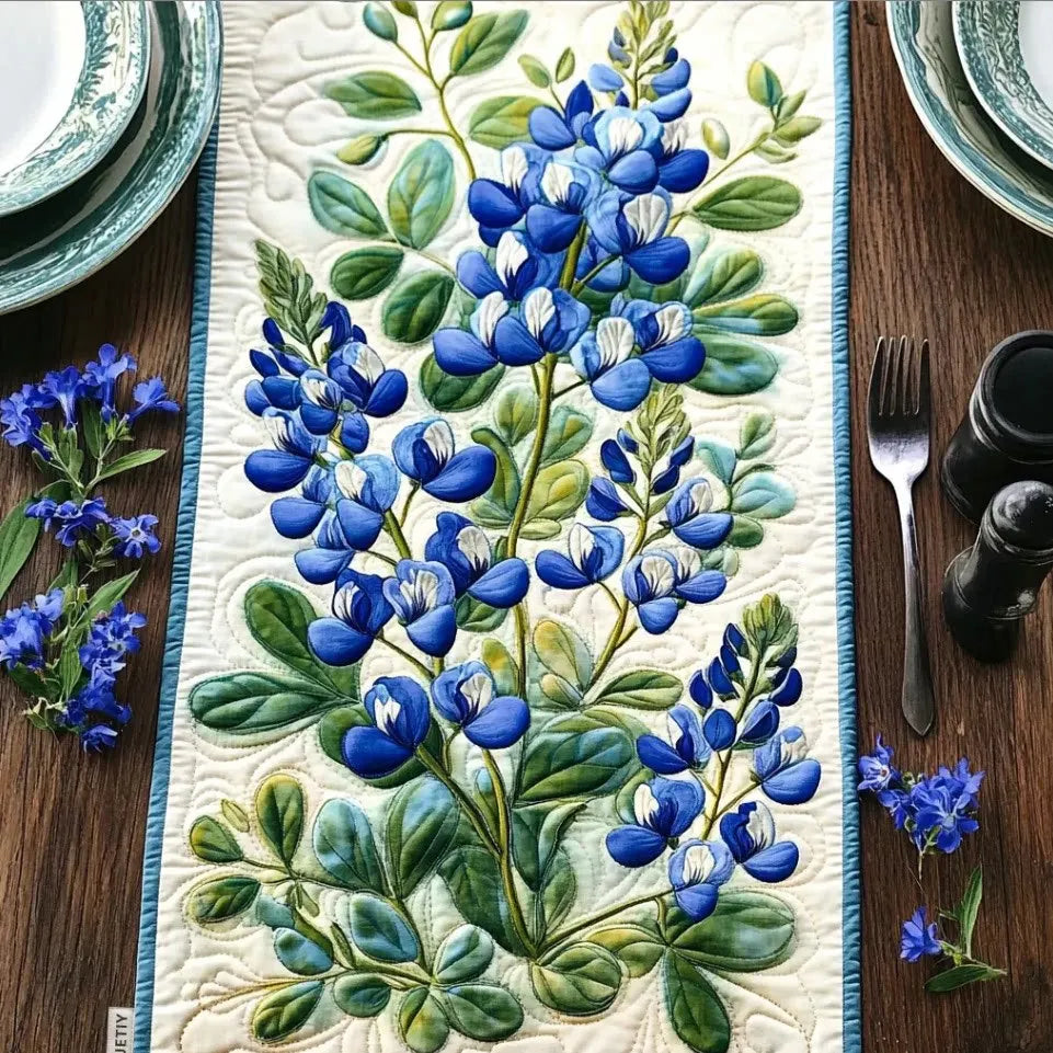 🍽️Quilted Table Runner with Vivid 3D Design