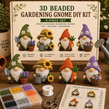 🎄Hot-Selling New 3d beaded seasonal gnome diy kit