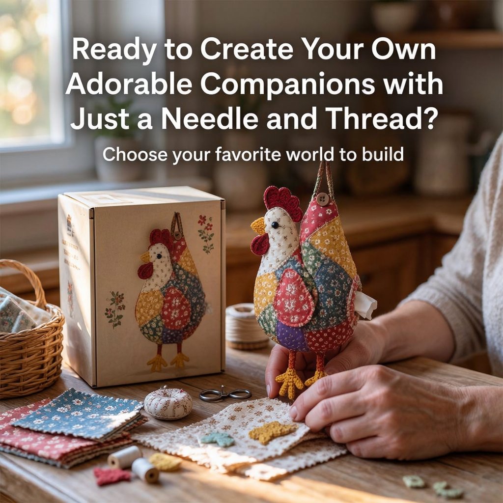 🧵 DIY Patchwork Chicken & Duck Tissue Cover 🐔 — Sew it yourself and hang it up to brighten your home!